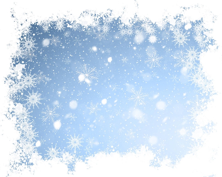 Gratis Foto kerstmisachtergrond met sneeuwvlokgrens