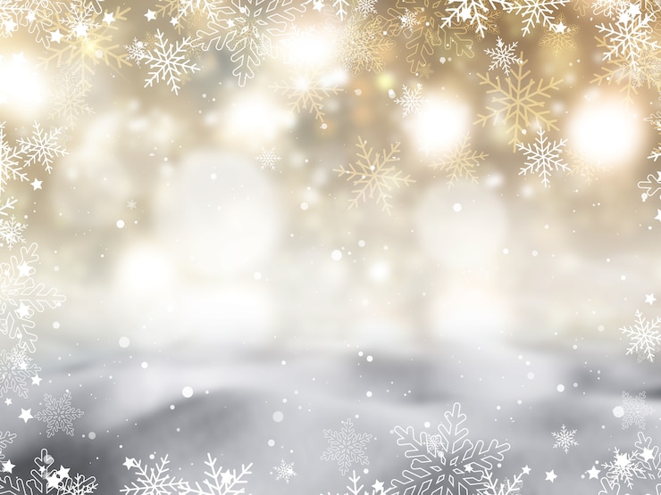 Gratis Foto kerstmisachtergrond met sneeuwvlokken en sterrenontwerp