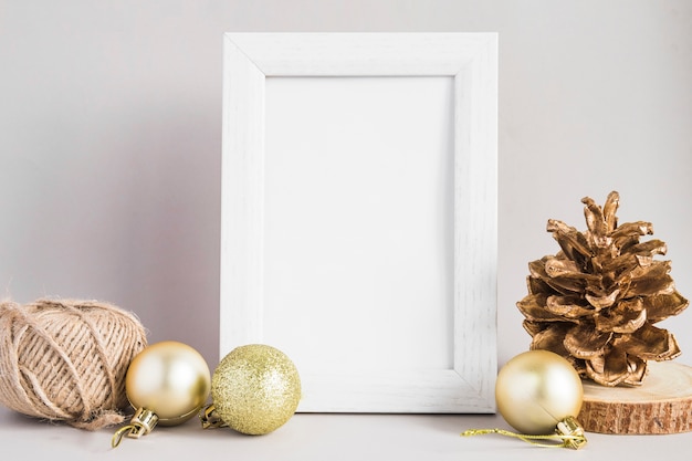 Gratis foto kerstmissamenstelling met frame