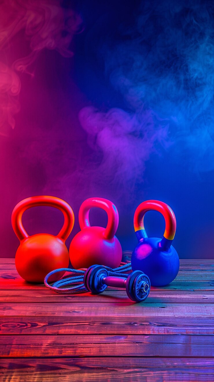 Gratis Foto kettlebell fitness stilleven