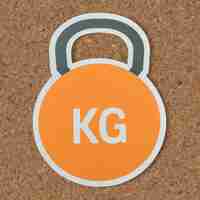 Gratis foto kettlebell pictogram voor zwaar gewicht tillen