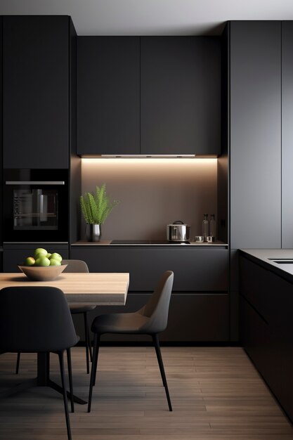 Keuken met weinig ruimte en modern design