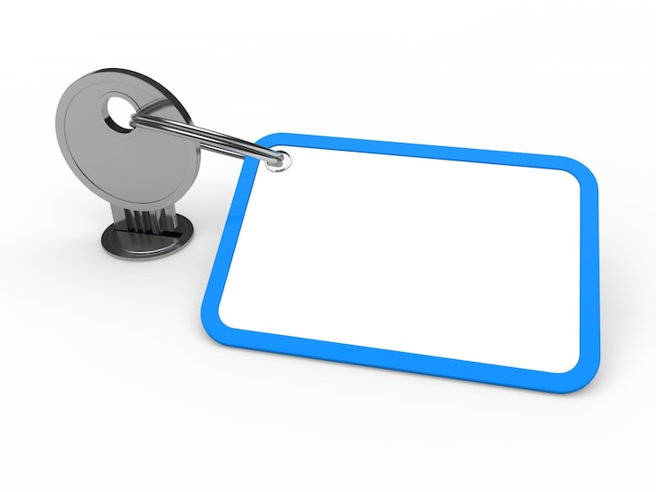 Gratis Foto key met sleutelhanger om tekst te schrijven