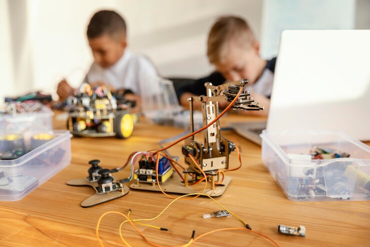 Gratis Foto kinderen die robot maken