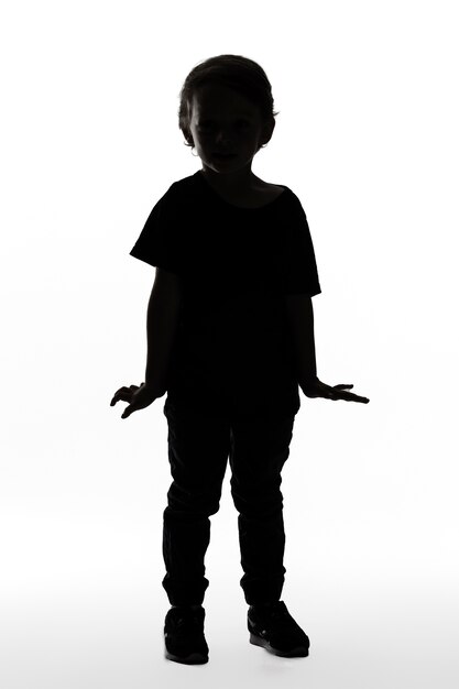 Klassiek portret silhouet van kind