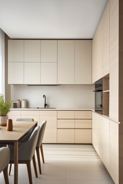 Kleine keukenruimte met modern ontwerp