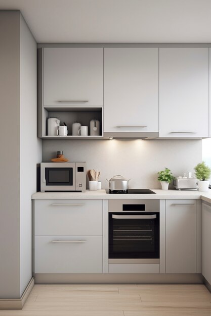 Kleine keukenruimte met modern ontwerp