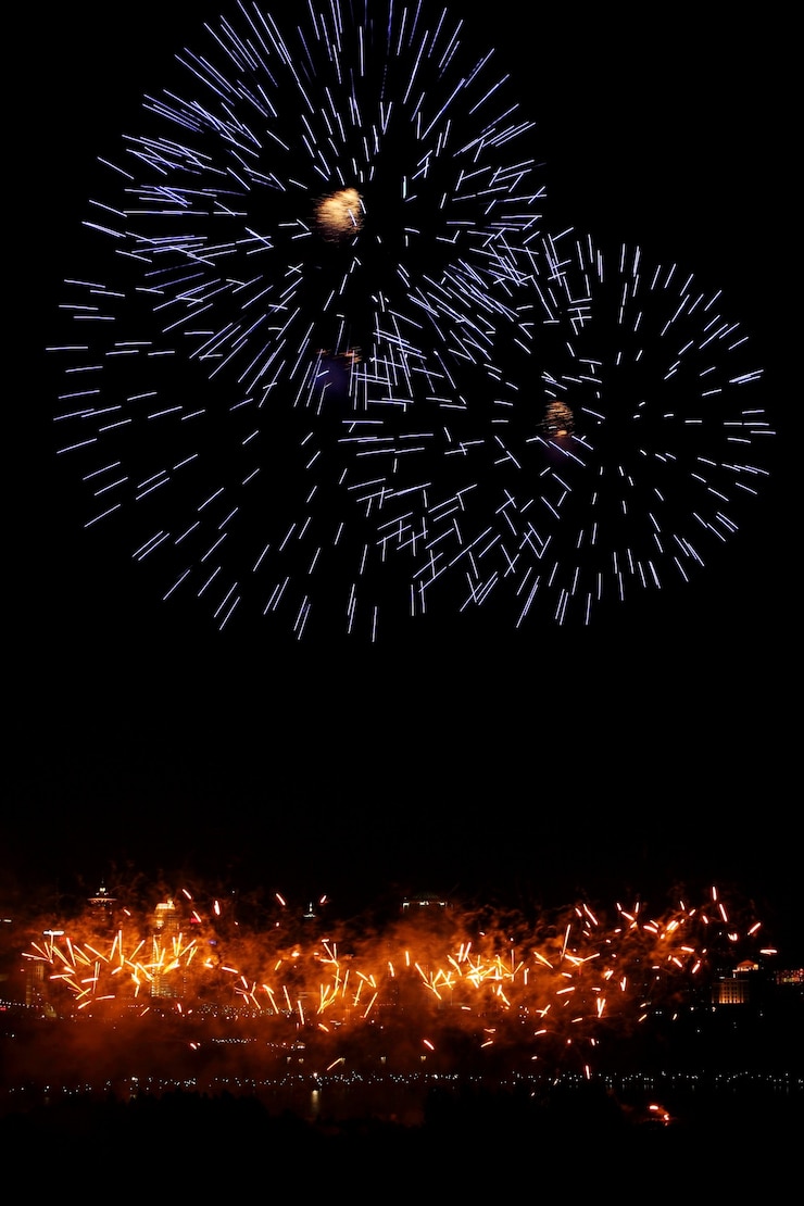 Gratis Foto kleurrijk en gloeiend vuurwerk in century park, shanghai, china