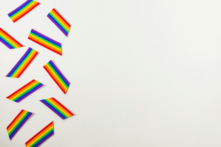 Gratis Foto kleurrijke lgbt-documentvlaggen