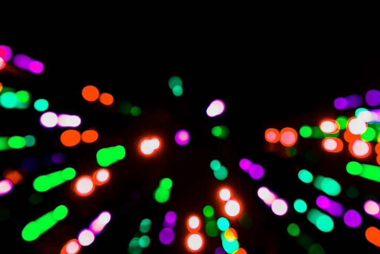 Gratis Foto kleurrijke onscherpe lichtenachtergrond
