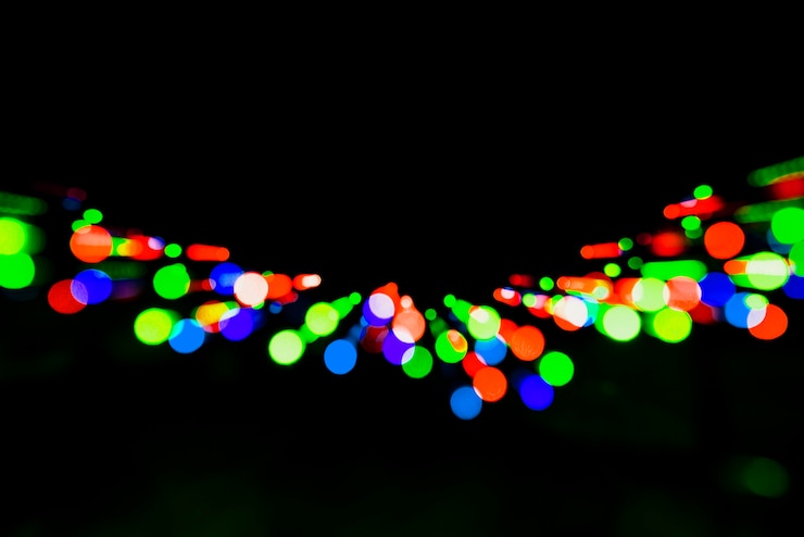 Gratis Foto kleurrijke onscherpe lichtenachtergrond