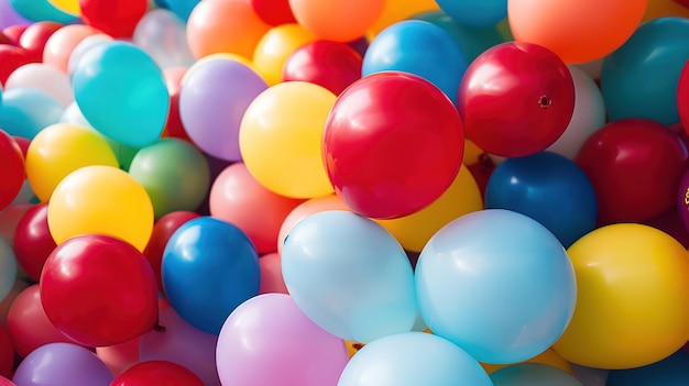 Gratis foto kleurrijke reeks van verschillende ballonnen