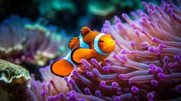 Gratis foto kleurrijke vissen zwemmen onder water