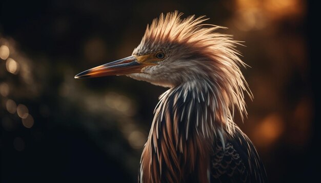 Kleurrijke vogel zat te staren naar cameraschoonheid gegenereerd door ai