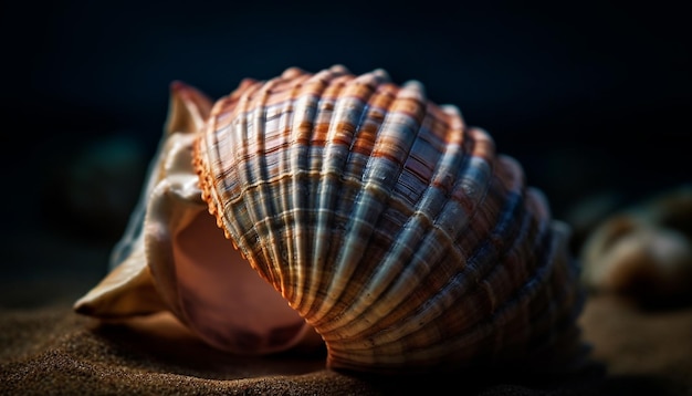 Gratis foto kleurrijke zeeschelpcollectie schoonheid in natuurontwerp gegenereerd door ai