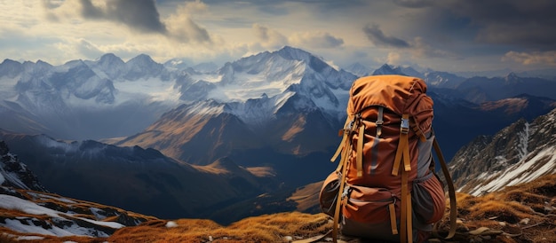 Gratis foto klimtoestellen tegen een prachtig uitzicht op de bergen