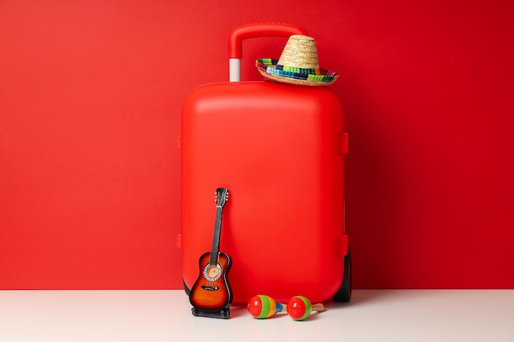 Gratis Foto kofferbagage voor reizen in de zomer en vakantie