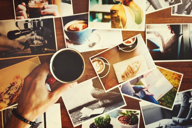 Koffie Cafe Kalme Chill Drank Rusten Geniet van Concept