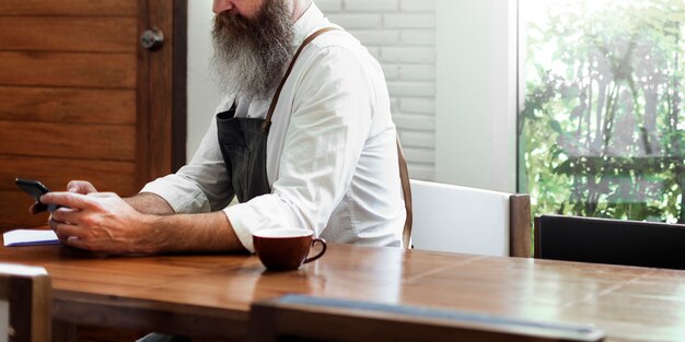 Koffie verbinding Internet informatie drank concept