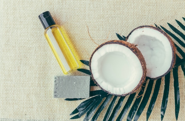 Kokosnoten, lotion en zeep