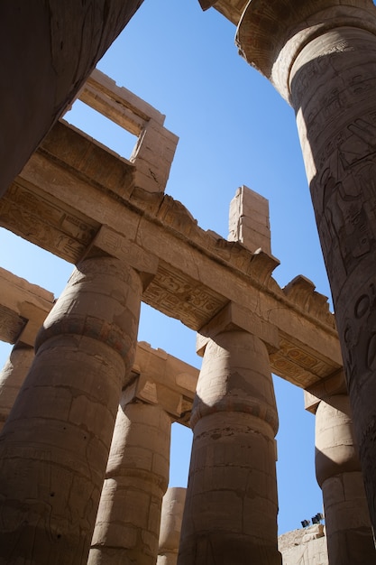 Gratis foto kolommen van karnak tempel