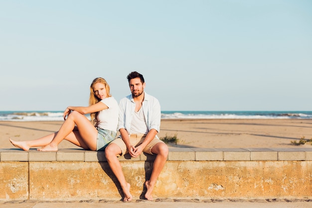 Koppel op het strand