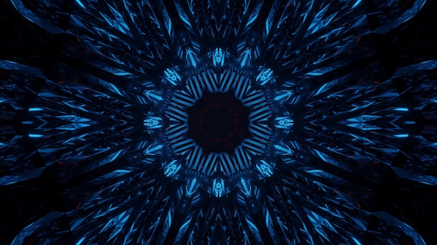 Gratis foto kosmische achtergrond met blauwe neon laserlichten