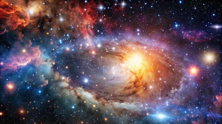 Gratis Foto kosmische nevel met sterren en gaswolken