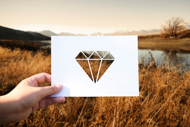 Kostbaarheden sieraden geperforeerd papier diamant