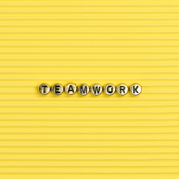 Gratis foto kralen brief teamwerk woord typografie