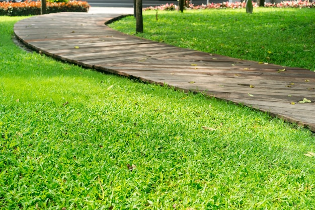 Gratis foto kronkelende weg met gras aan de zijkanten