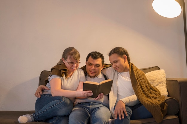 Lage hoek familie lezen