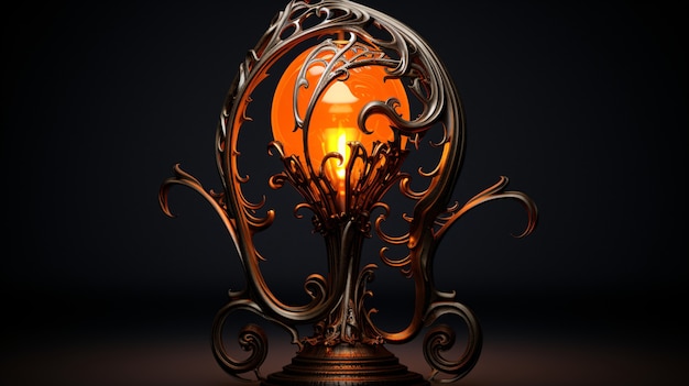 Lamp in donkere stijl voor binnenshuis