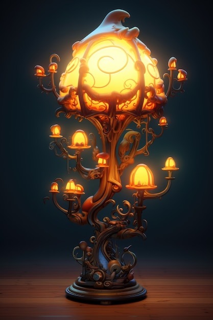 Gratis foto lamp met fantasie futuristisch ontwerp