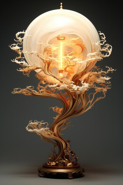 Lamp met fantasie futuristisch ontwerp