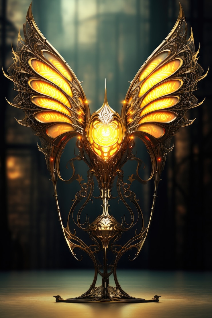 Gratis Foto lamp met fantasie futuristisch ontwerp