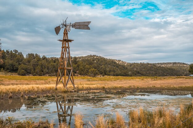 Landelijke windmeter op weg naar het Zion National Park, Utah, Verenigde Staten