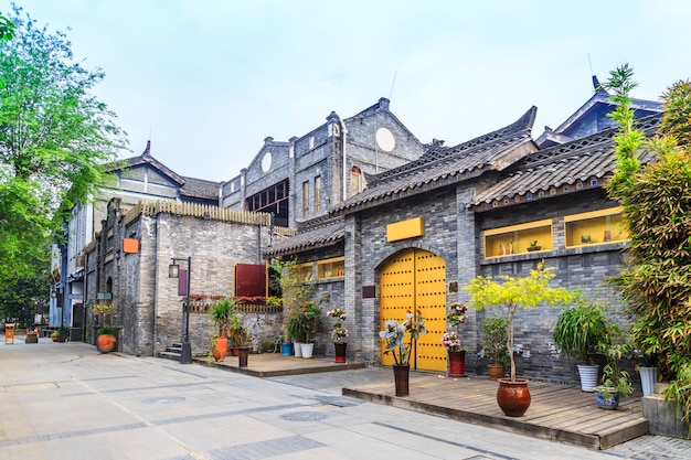 Landschap huizen antiek Chinese architectuur