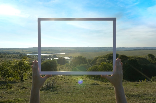 Gratis foto landschap inlijsten tijdens het reizen