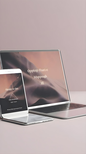 Laptop en smartphone met website op het scherm 3d-rendering