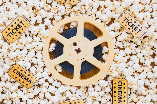 Lay-out van filmstrip op popcorn