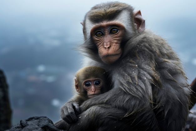 Gratis foto leefstijl van apen in de natuur