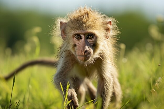 Gratis foto leefstijl van apen in de natuur