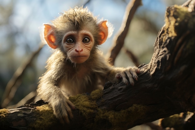 Gratis foto leefstijl van apen in de natuur