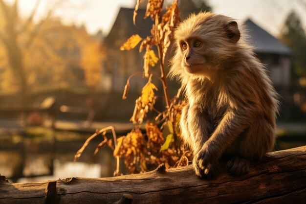 Gratis foto leefstijl van apen in de natuur