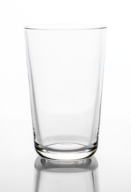 Leeg drinkglas macroschot