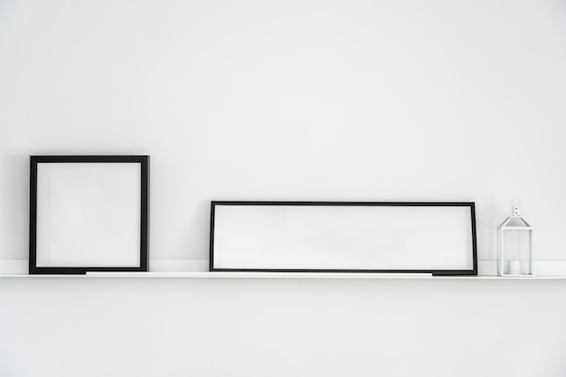 Leeg frame met het binnenland van de exemplaar ruimtedecoratie