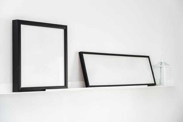 Leeg frame met het binnenland van de exemplaar ruimtedecoratie