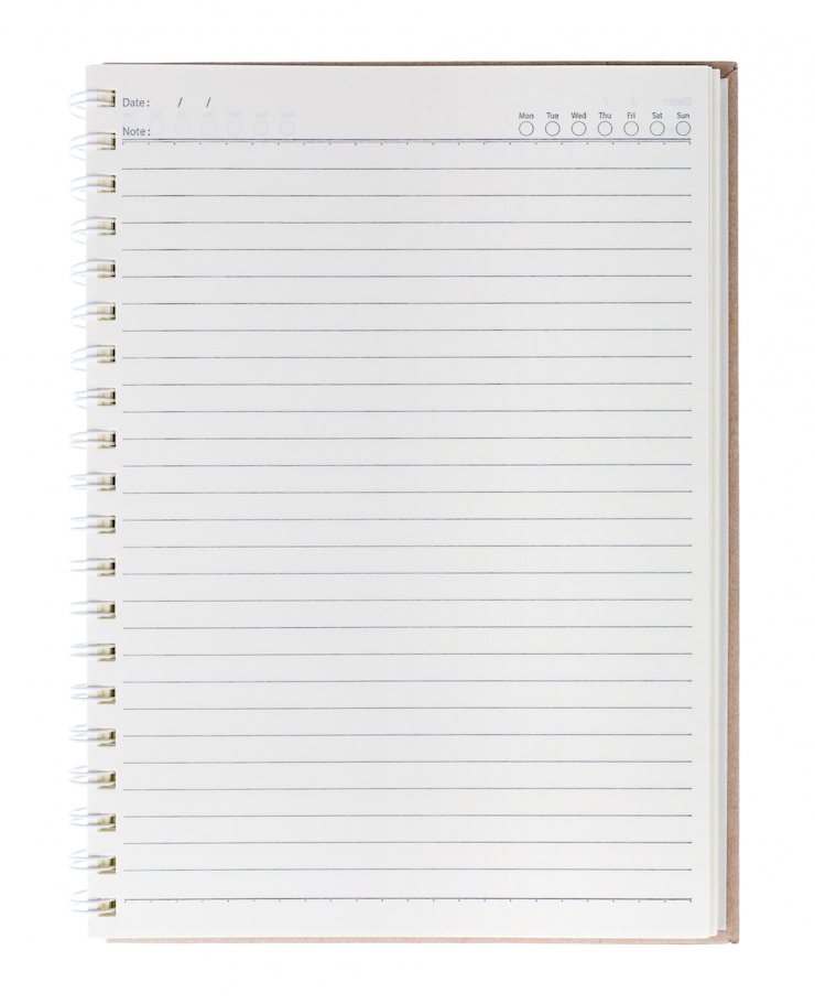 Gratis Foto leeg notitieboek met achtergrond