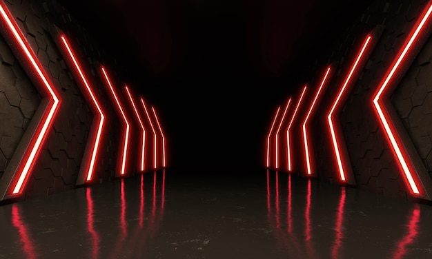 Lege donkere kamer Moderne futuristische Sci Fi-achtergrond